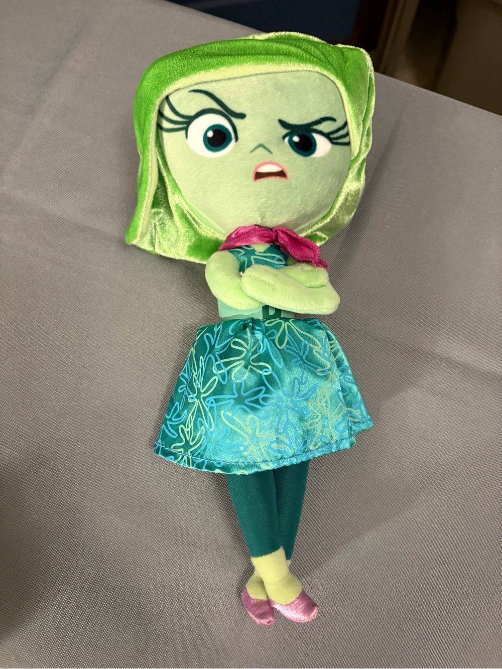 Disney Inside Out - Disgust Plush Costume Doll - Lime Green, Teal, Pink